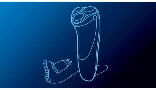 Med sladd för konstant strömförsörjning