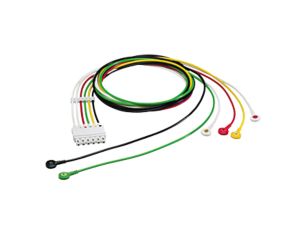 6-adr. E.kabel m. Druckknopf IEC ITS Pat.kabel, Ext., abg., St.kabel