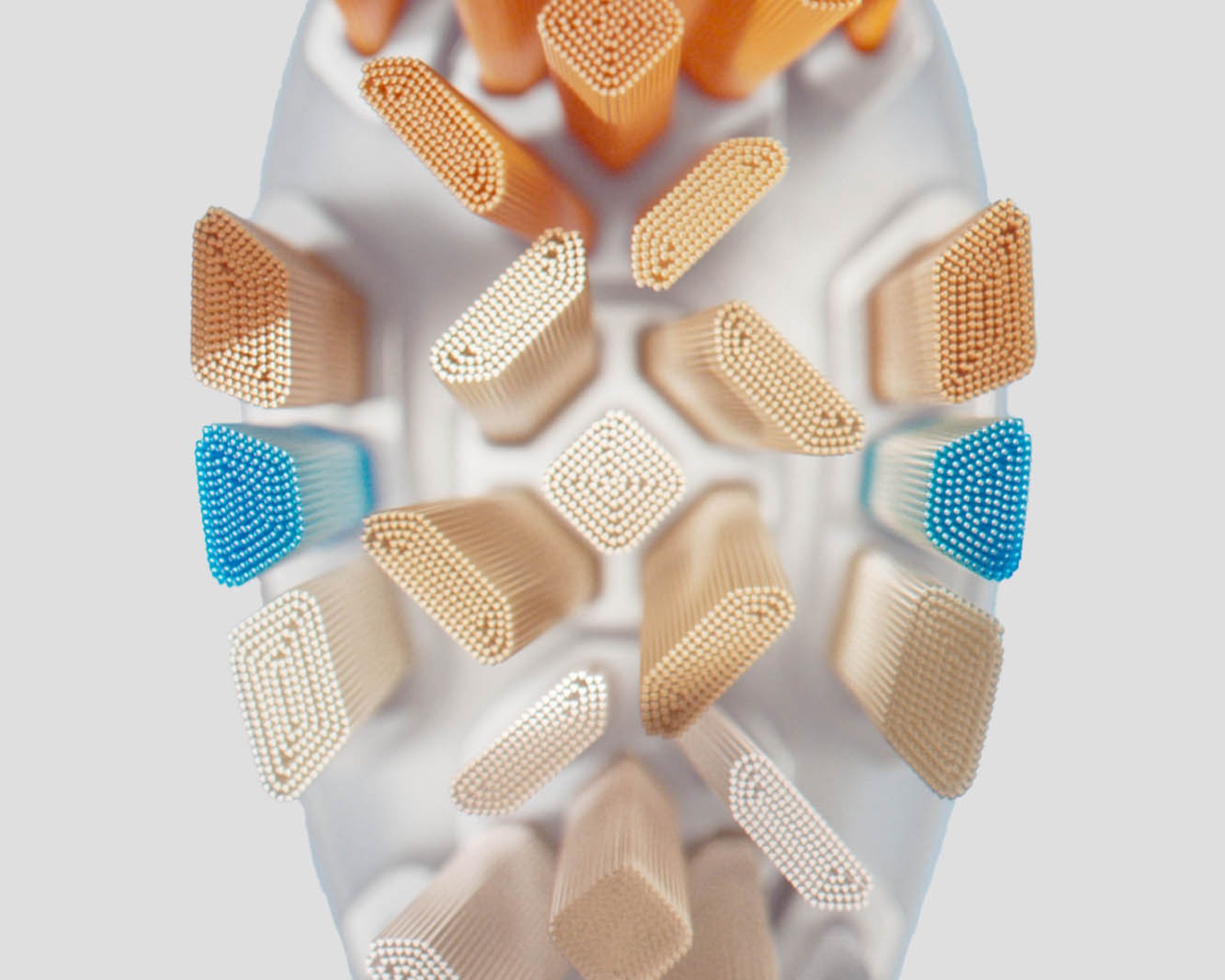 Top close up view of Philips Sonicare All-in-One brush head