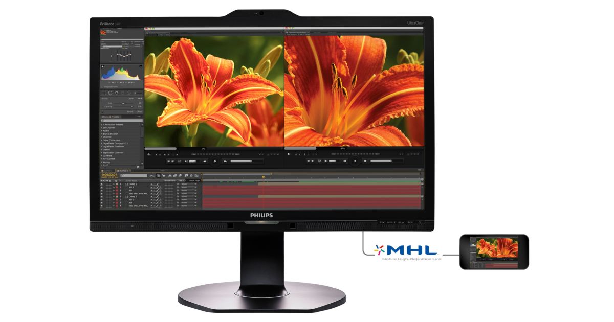 Brilliance 4K ウルトラ HD 液晶モニター 241P6VPJKEB/11 | Philips
