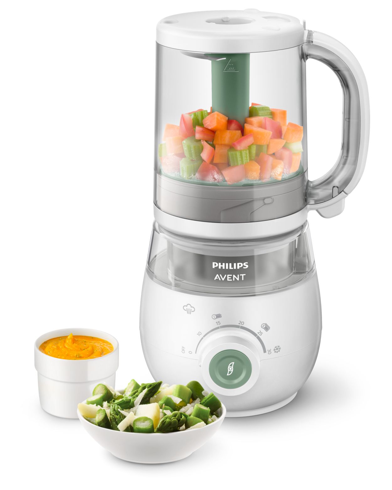 Avent SCF883/01 Easypappa plus 4 in 1 Cuocipappa Multifunzione