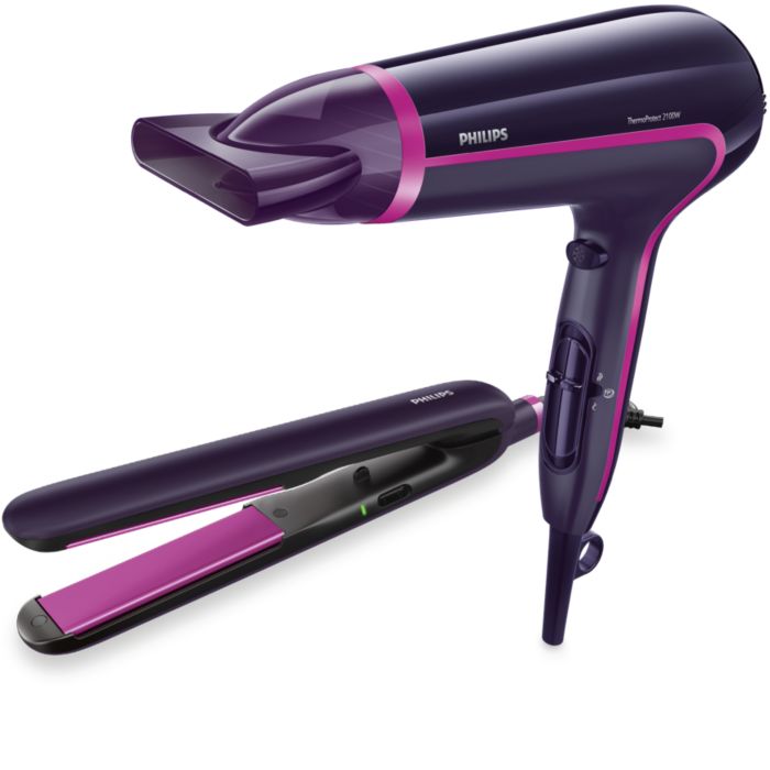 Hair straightener and dryer philips best sale