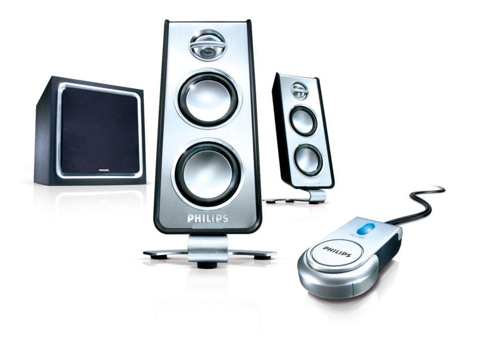 Philips computer speakers with hot sale subwoofer