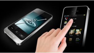 Large 9-cm/3.5" capacitive touch screen