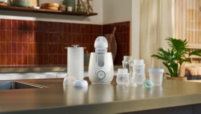 Compatible with most baby bottles and food jars