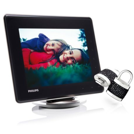 SPH8308/10  Digital PhotoFrame mit Akku