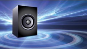 Externe subwoofer voegt extra sensatie toe aan de actie