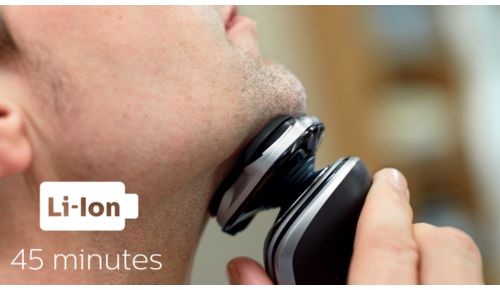 45 minutes of cordless shaving