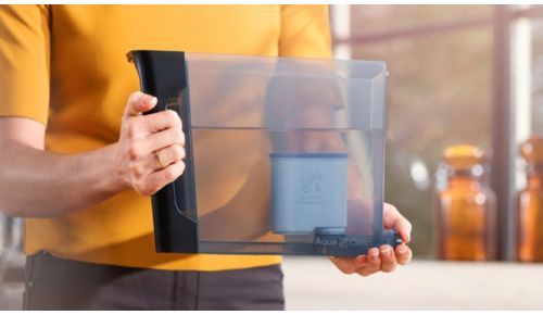 Az AquaClean filternek köszönhetően akár 5000 csészéig* nem szükséges vízkőtleníteni