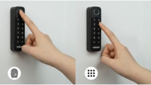 Ouverture par empreinte digitale et code PIN avec le clavier sans fil*