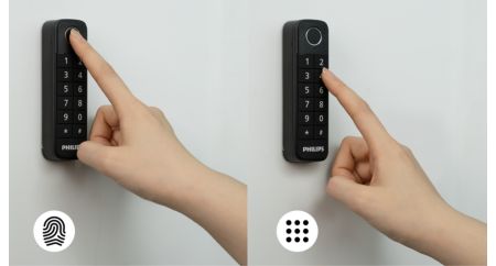 Ouverture par empreinte digitale et code PIN avec le clavier sans fil*
