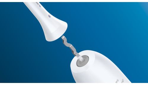 Click-on brush head system