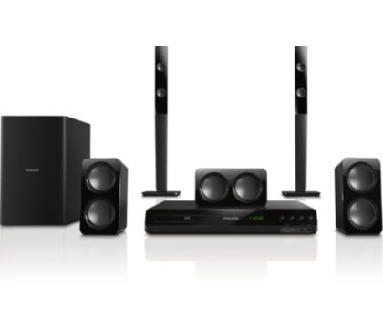 Powerful surround sound from compact speakers