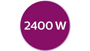 2400 Watt enables constant high steam output