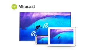 Wi-Fi Miracast™ - geef uw smartphonescherm weer op uw TV
