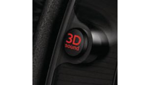 3D-Sound-Technologie für Sound in mehreren Dimensionen wie im Kino
