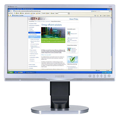 190BL1CS/00 Brilliance LCD monitor with LED backlight