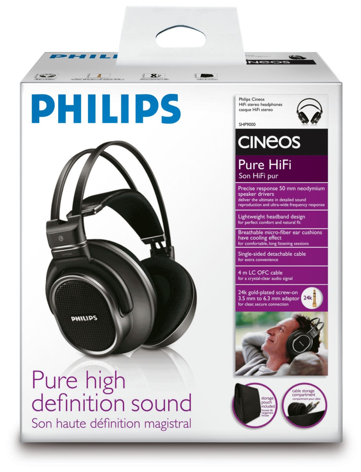 Cineos Наушники Hi-Fi SHP9000/00 | Philips