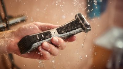 100% Showerproof body groomer