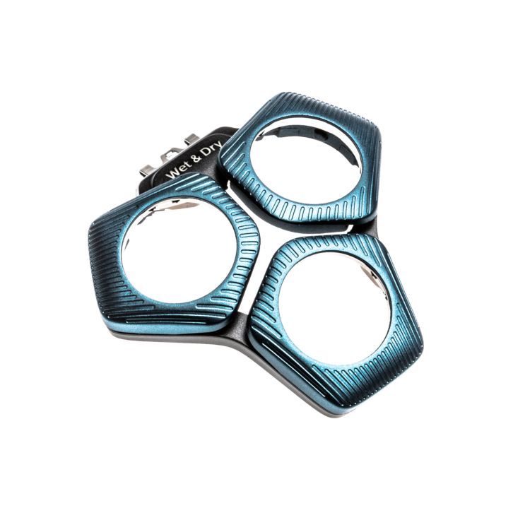 Keeps shaving heads in position