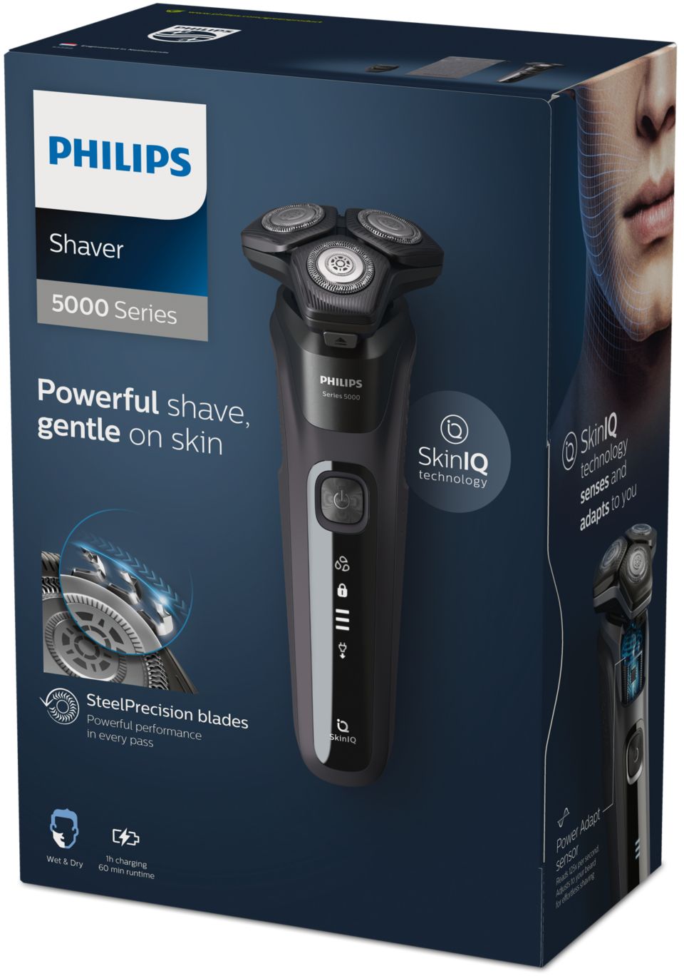 Afeitadora PHILIPS Serie 5000 Tecnologia Skin IQ para cuidado de
