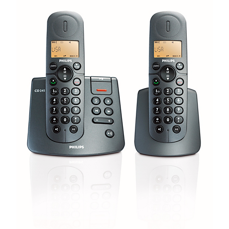 CD2452B/02  Schnurlostelefon mit Anrufbeantworter