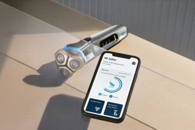 Elektrischer Rasierer i9000 Prestige Ultra verbunden mit der Smartphone-App