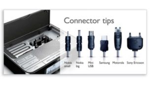 Compartiment de rangement intégré pour les embouts de connecteurs
