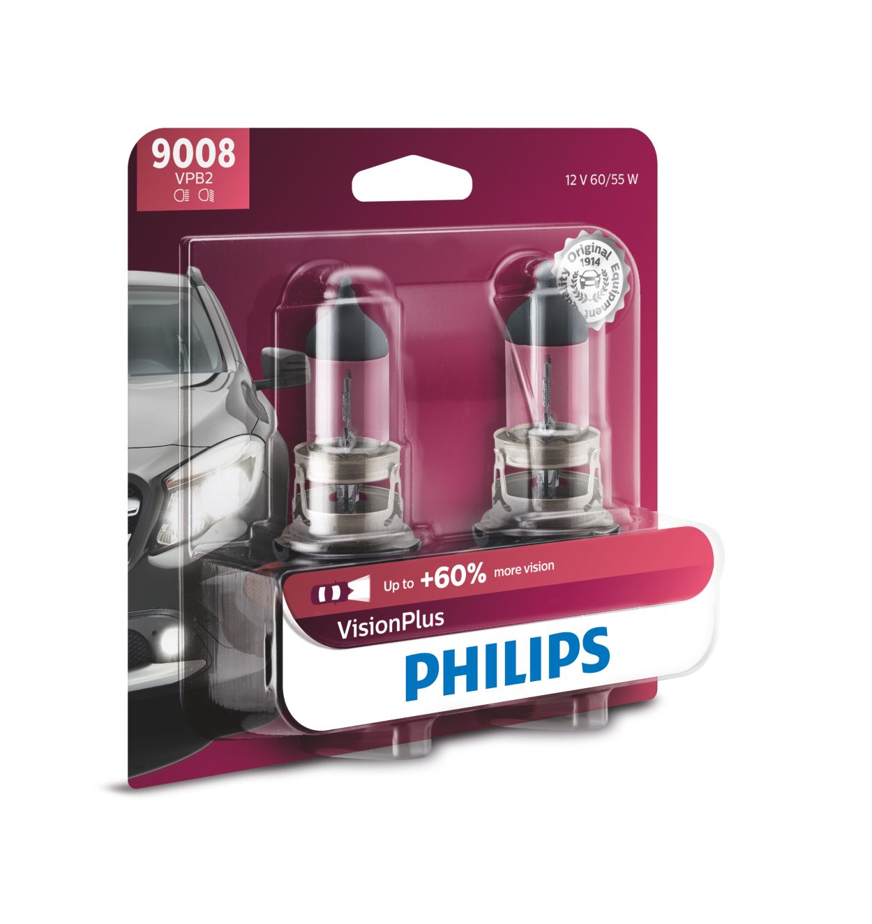 VisionPlus upgrade headlight bulb 9008VPB2