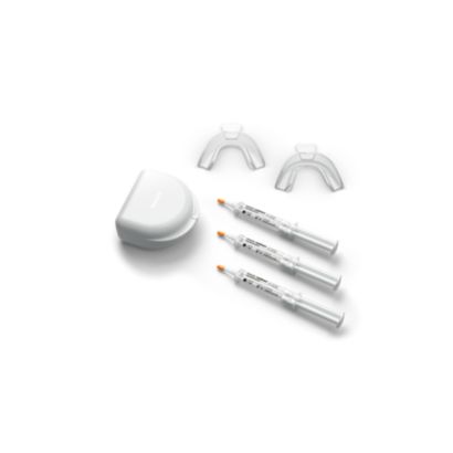 Up to 4 shades whiter with no chair time required
