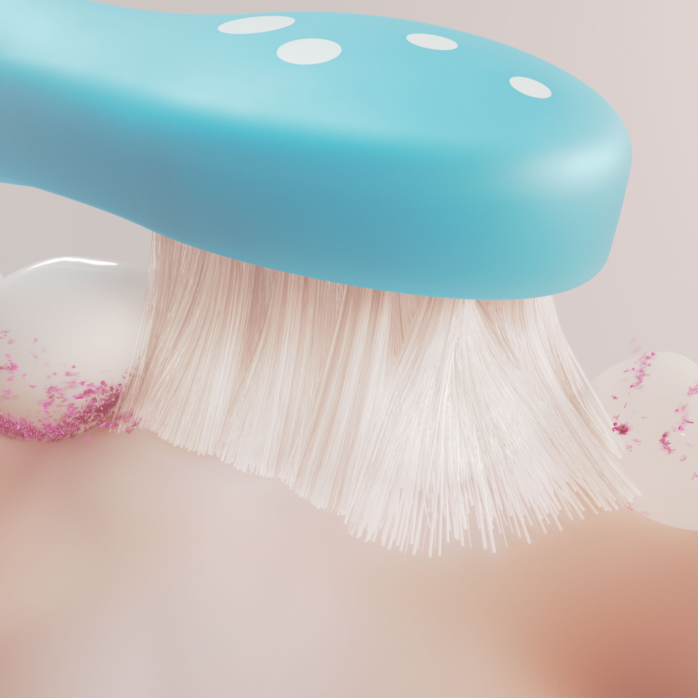 A Sonicare For Kids toothbrush brushing teeth