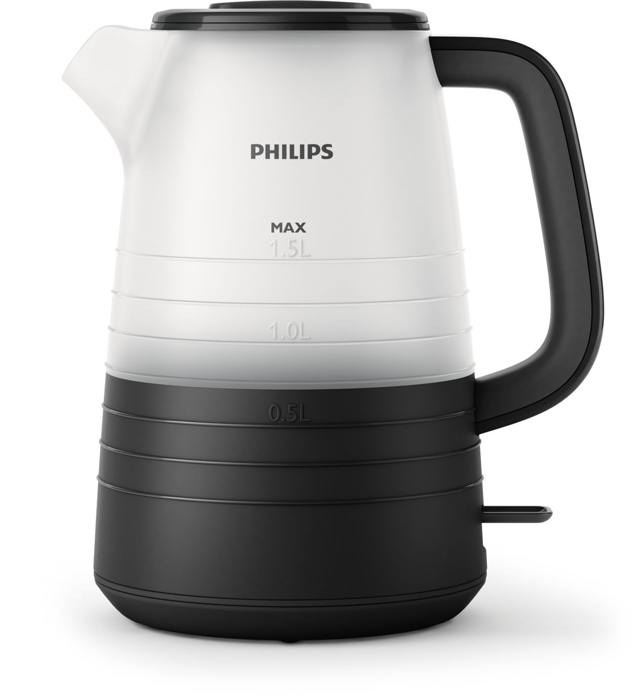 Philips HD9309/90 Bouilloire Daily Noire, 2400 W, 1,5 L, Fond Plat, Socle  360°