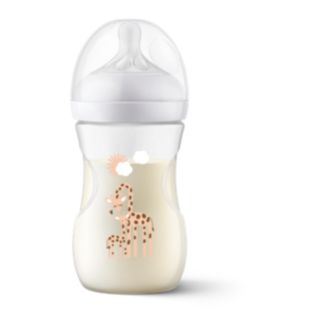 Avent Natural Response Bottle 260ml, flow 3 teat, giraffe deco, 1 piece