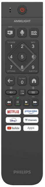 Philips TV 2026: PQS8601 Serie - Fernbedienung Philips TV 2026: PQS8601 Serie - Fernbedienung