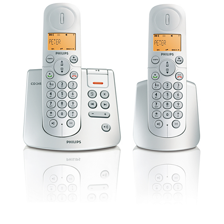 CD2452S/02  Schnurlostelefon mit Anrufbeantworter