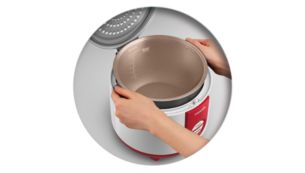 Easy to remove inner pot thanks to stay cool handles