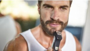 Detail metal trimmer defines edges of your beard or goatee