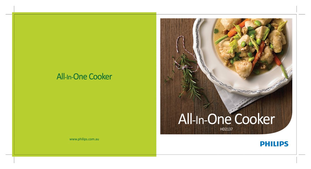 Philips all in one cooker 2024 cookbook