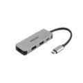 USB-C 集线器扩展到 4 端口迷你集线器。