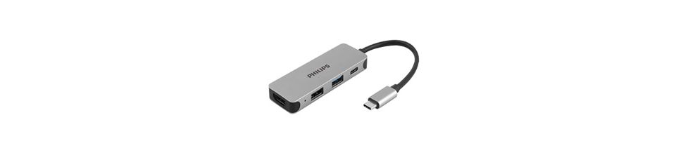 USB-C 集线器扩展到 4 端口迷你集线器。