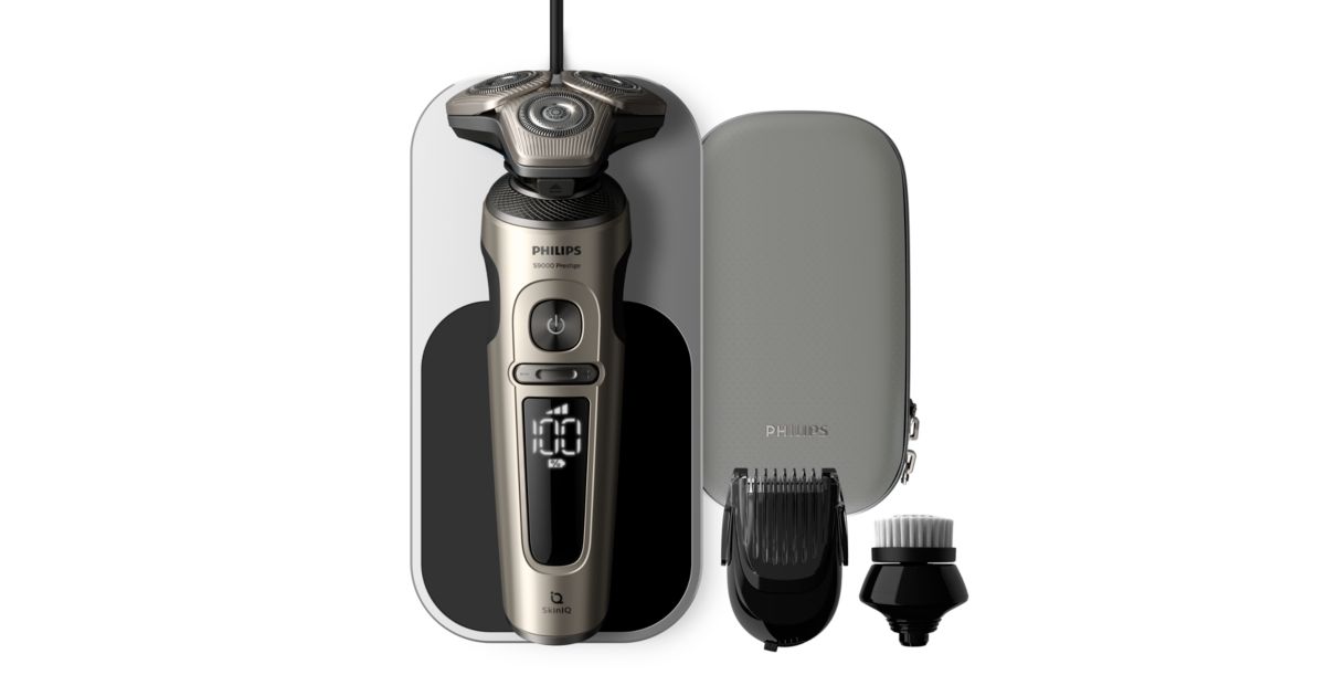 Shaver S9000 Prestige Wet & Dry Electric shaver with SkinIQ SP9873