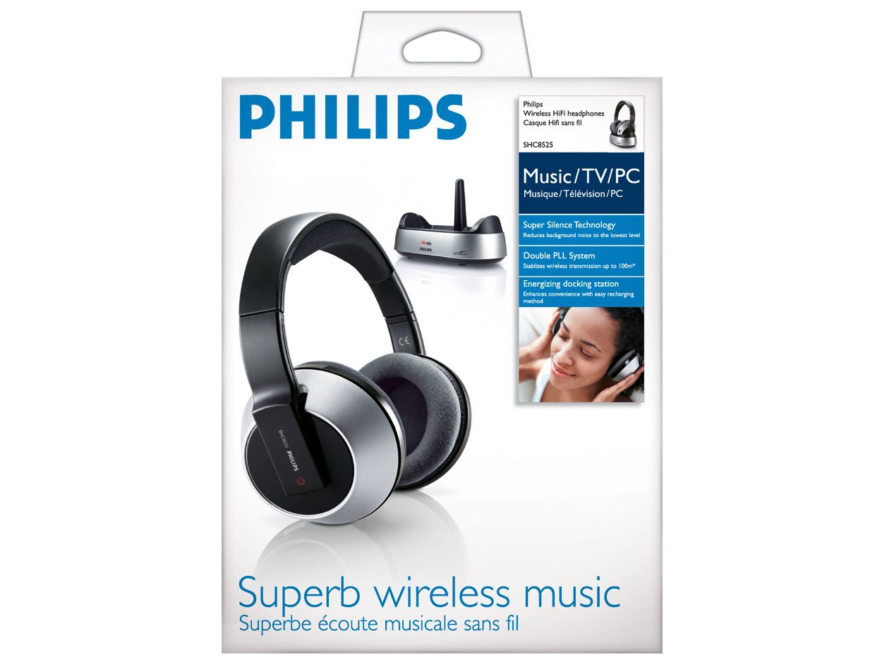 PHILIPS SHC8535 AURICULARES HIFI INALÁMBRICOS POR FM