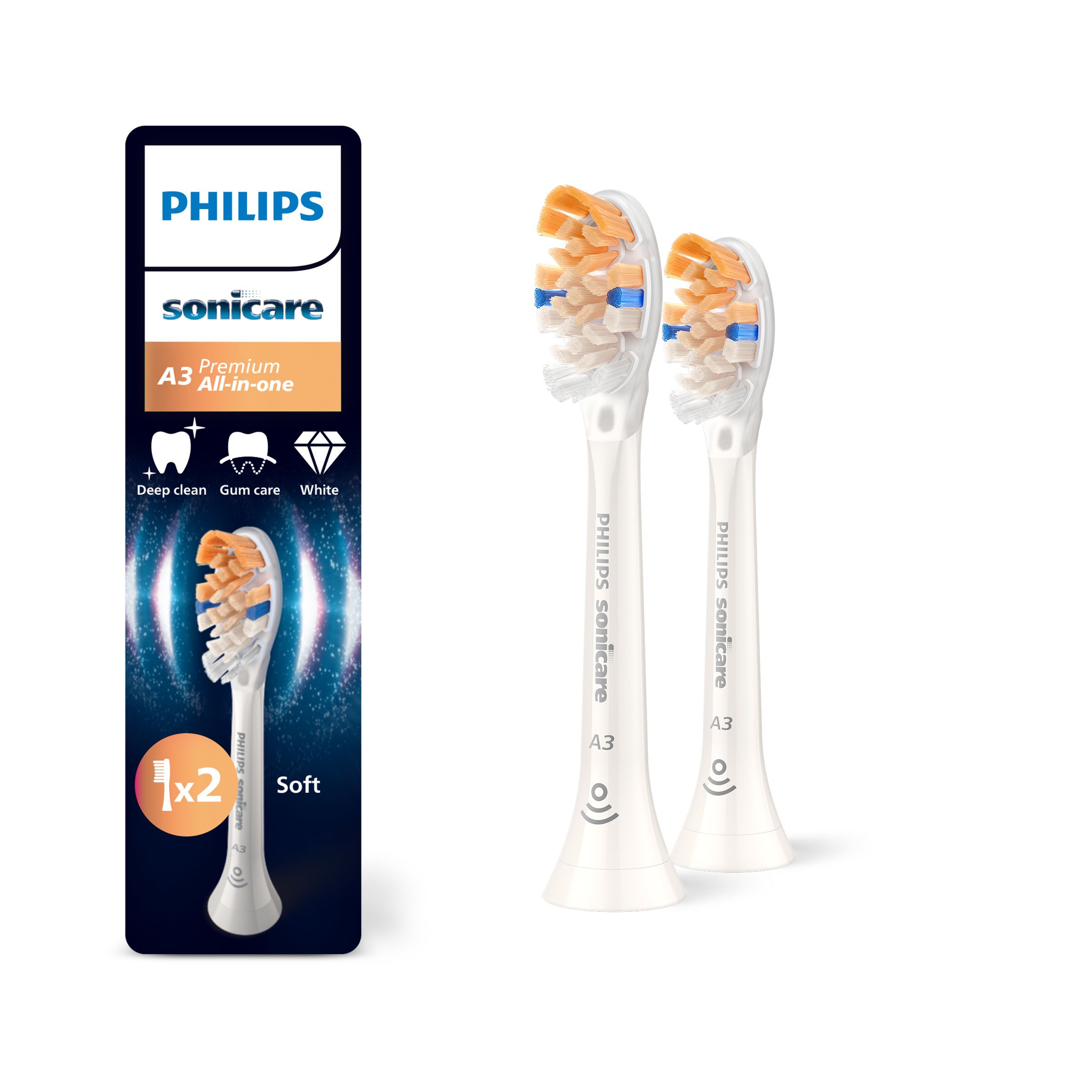 Sonicare Philips Premium All-in-One - Balení 2 ks Hlavic Kartáčku - HX9092/87