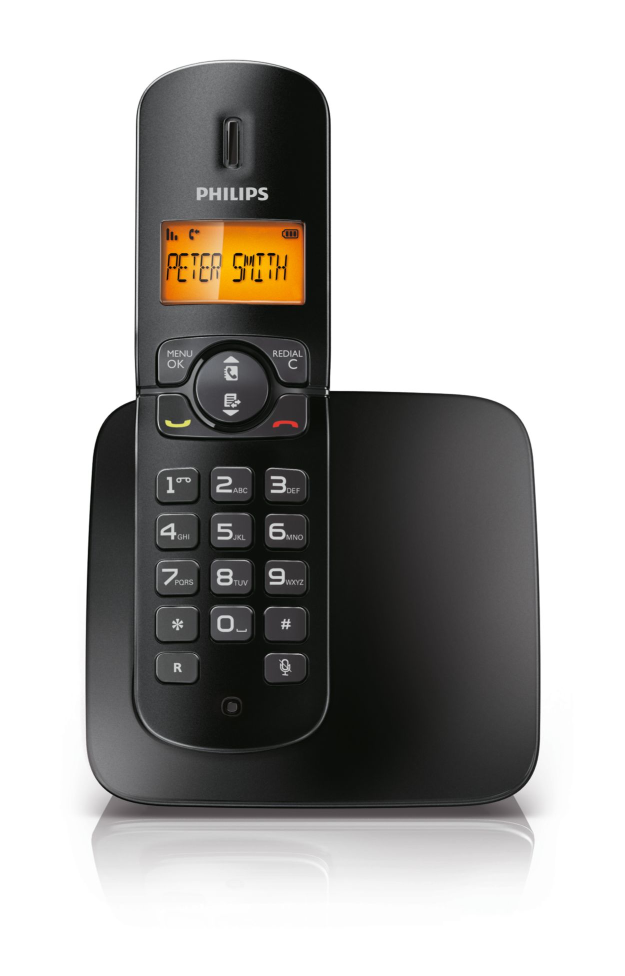 Philips D4702B/34 Teléfono Inalámbrico Duo Negro