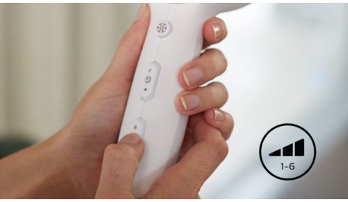 Sechs Gebläse- und Temperatureinstellungen für optimale Kontrolle