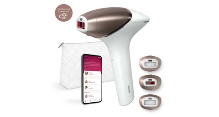 Philips Lumea IPL 9000 Series, cordless with 3 attachments for Body and  Face – BRI955/01