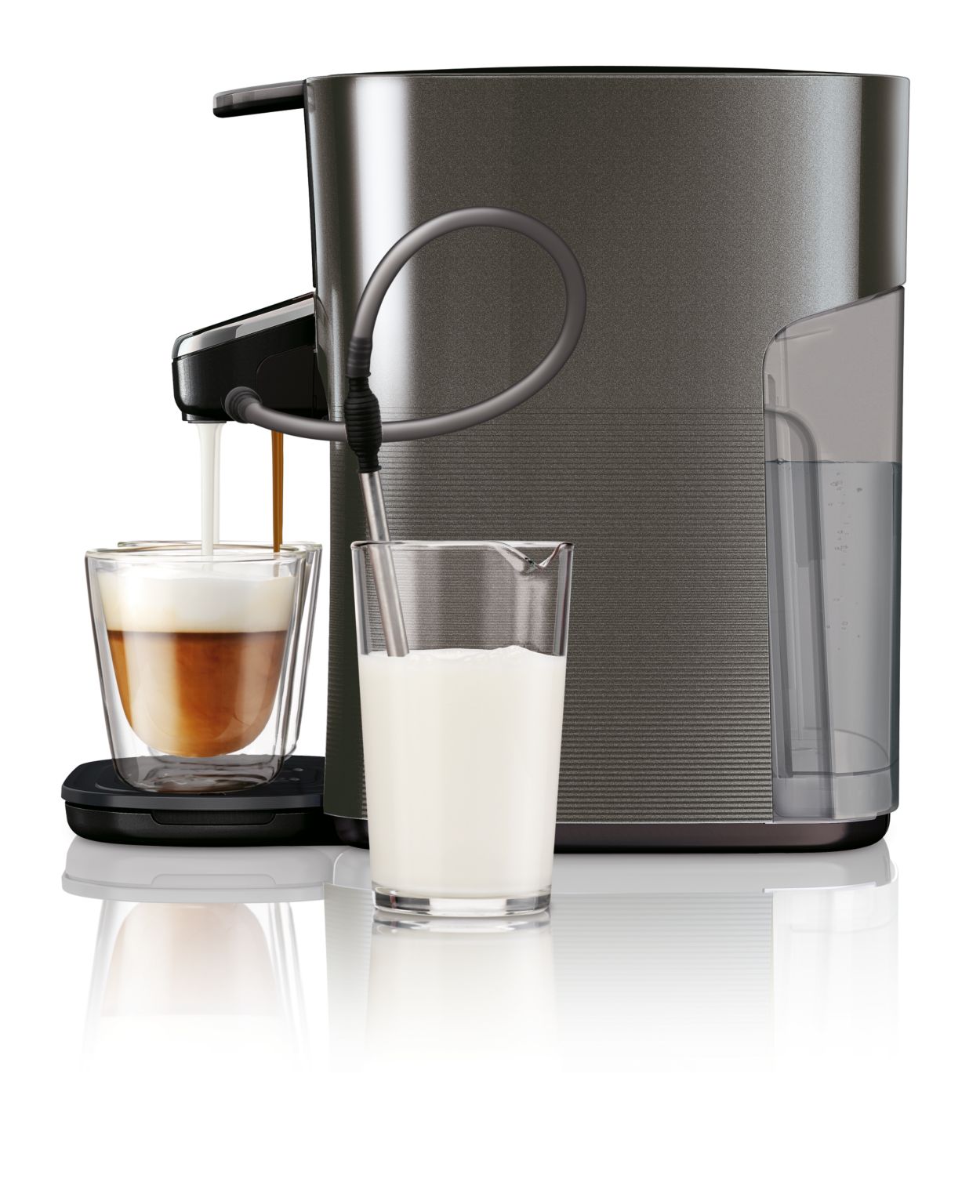 Philips Cafetera Senseo Latte Duo con leche Sistema hd6574/20, 1.0 l, 2650  W, Plata : : Hogar y cocina