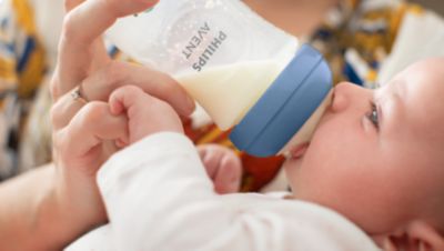 Nipple releases milk when baby actively drinks