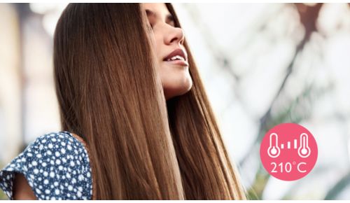 Temperatura profesional de 210 °C para un resultado perfecto como de peluquería