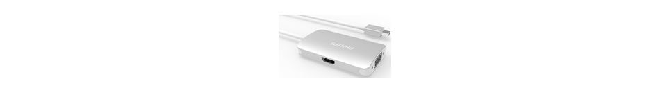USB-DP 扩展到 2 视频端口。